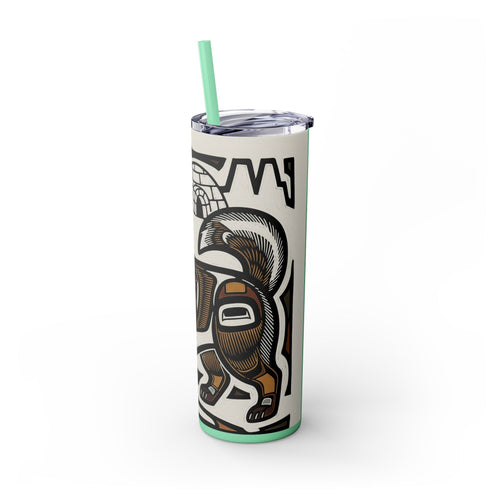 Skinny Tumbler with Straw – 20 oz Stainless Steel Cup
