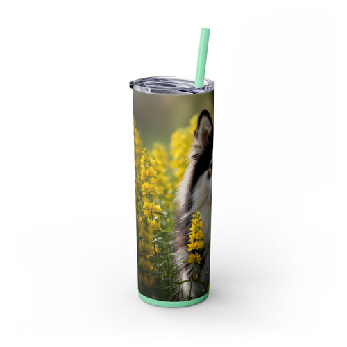 Skinny Tumbler with Straw – 20 oz Stainless Steel Cup