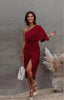 New beautiful golden Summer  off shoulder Floral Print Slit Dress