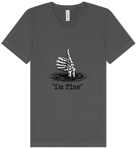 I'm Fine Unisex V-Neck Shirt