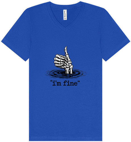 I'm Fine Unisex V-Neck Shirt