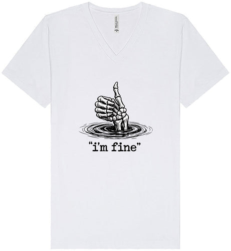 I'm Fine Unisex V-Neck Shirt
