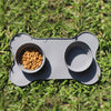 Silicone Pet Double Bowl with Mat