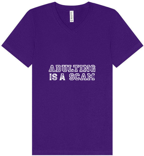 Adulting is a Scam Unisex V-Neck Shirt