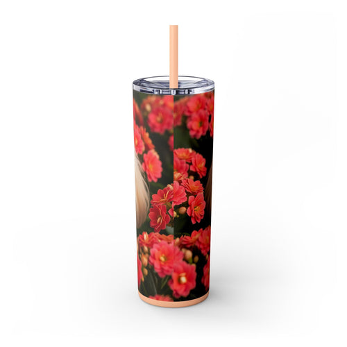 Skinny Tumbler with Straw – 20 oz Stainless Steel Cup