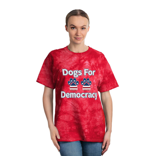 Dogs for Democracy Crystal Tie-Dye Tee Small - 2XL (2 colors)