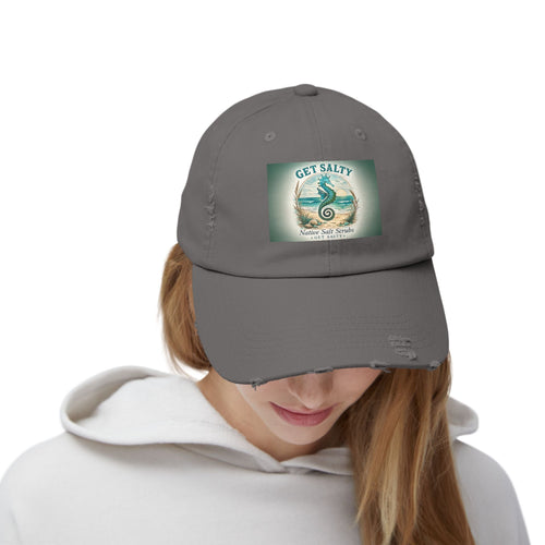 Get Salty Seahorse Distressed Cap