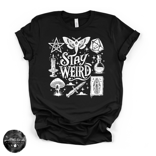 Stay Weird Tee | Alternative Graphic T-Shirt {WHITE DESIGN]