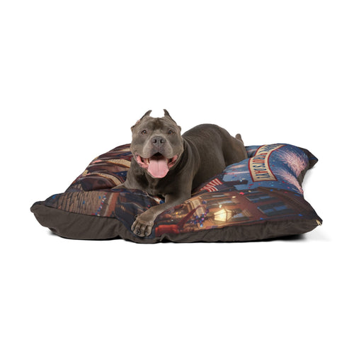 Patriot's Day Patriotic Dogs Pet Bed