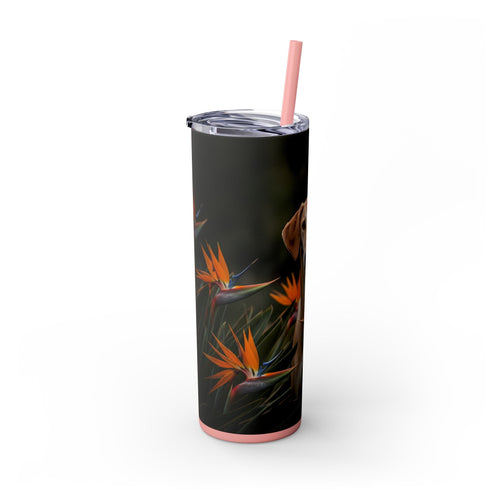Skinny Tumbler with Straw – 20 oz Stainless Steel Cup