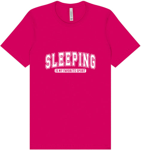 Sleeping is My Favorite Sport Adult Bella Canvas Shirt