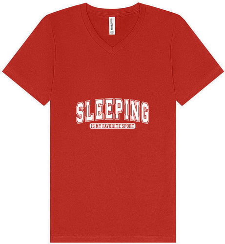 Sleeping is My Favorite Sport Unisex V-Neck Shirt