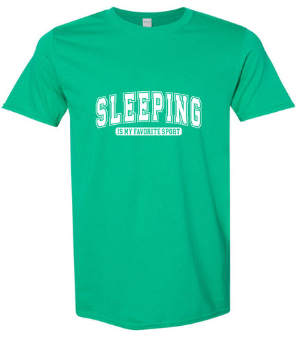 Sleeping is My Favorite Sport Adult Gildan Soft Shirt