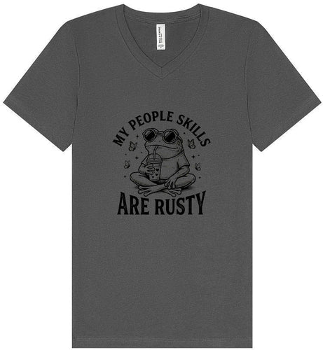 People Skills are Rusty Unisex V-Neck Shirt