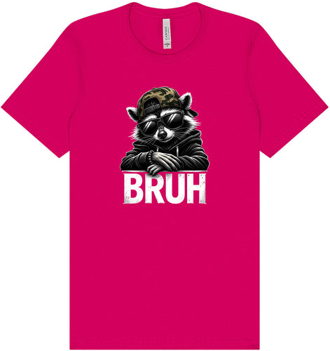 Bruh Raccoon Adult Bella Canvas Shirt