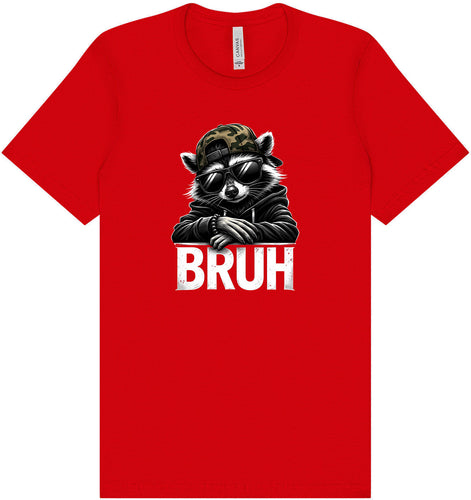Bruh Raccoon Adult Bella Canvas Shirt