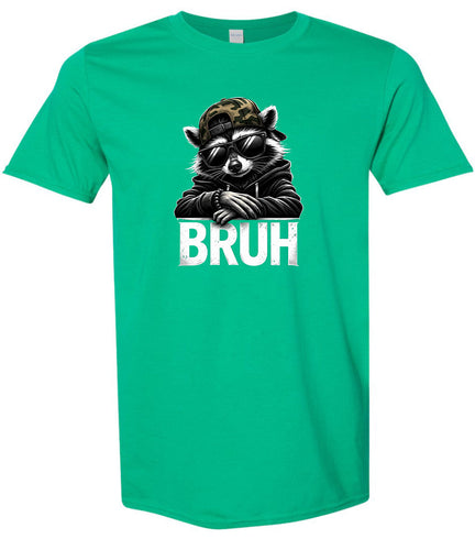 Bruh Raccoon Adult Gildan Soft Shirt