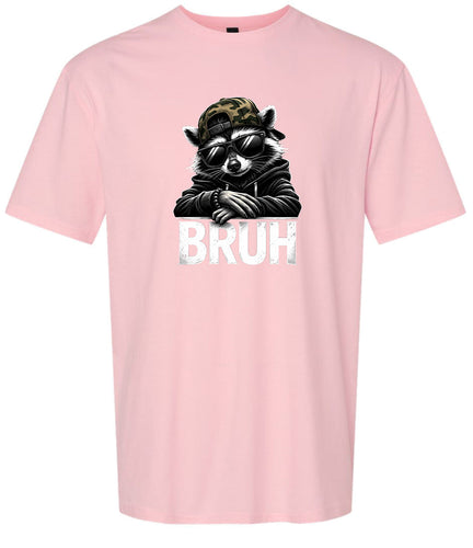 Bruh Raccoon Adult Gildan Soft Shirt