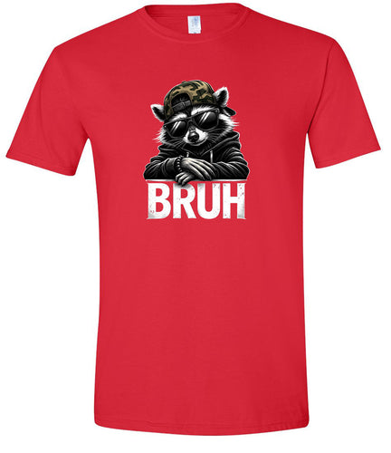 Bruh Raccoon Adult Gildan Soft Shirt