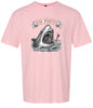 Stay Positive Shark  Adult Gildan Soft Shirt