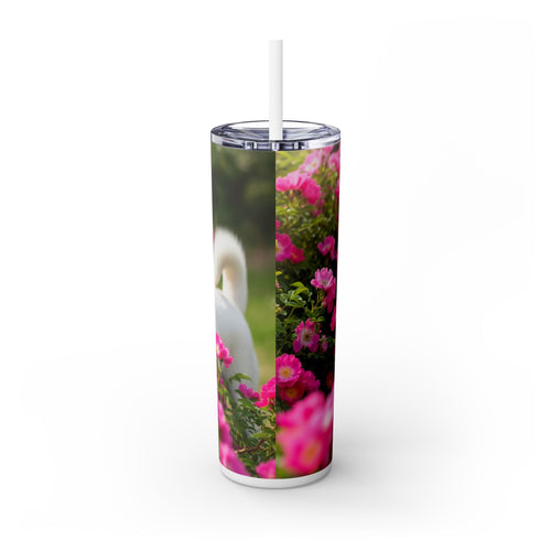 Skinny Tumbler with Straw – 20 oz Stainless Steel Cup