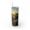 Skinny Tumbler with Straw – 20 oz Stainless Steel Cup