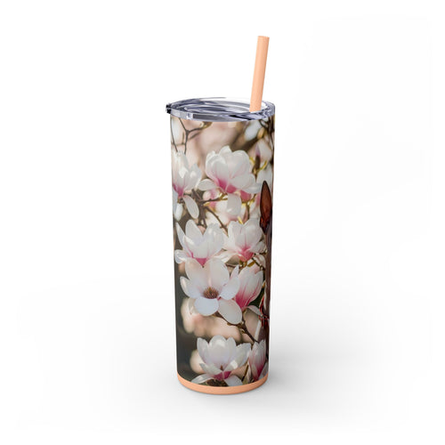 Skinny Tumbler with Straw – 20 oz Stainless Steel Cup