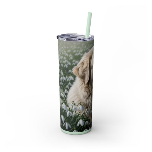 Skinny Tumbler with Straw – 20 oz Stainless Steel Cup