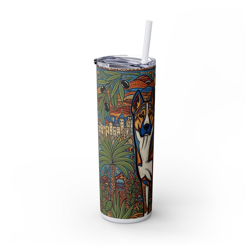 Skinny Tumbler with Straw – 20 oz Stainless Steel Cup