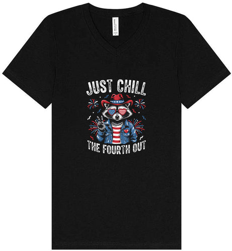 Chill the Fourth Out Unisex V-Neck Shirt