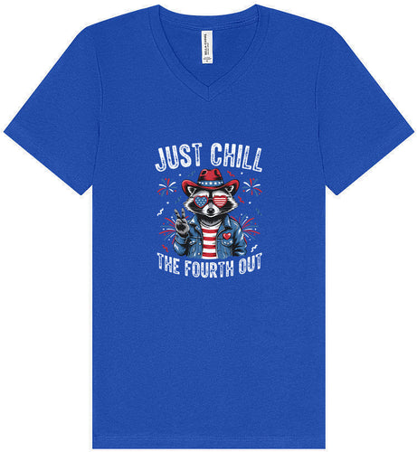 Chill the Fourth Out Unisex V-Neck Shirt