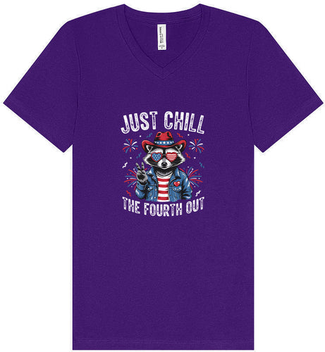 Chill the Fourth Out Unisex V-Neck Shirt