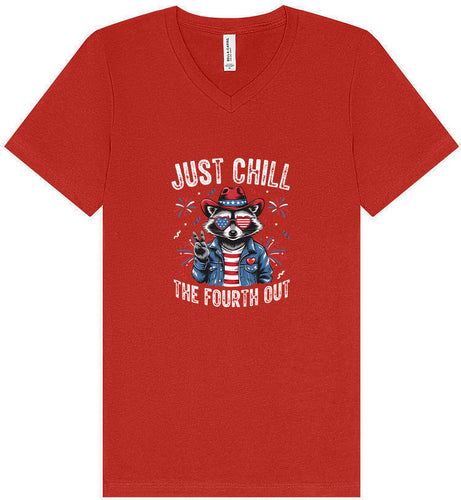 Chill the Fourth Out Unisex V-Neck Shirt