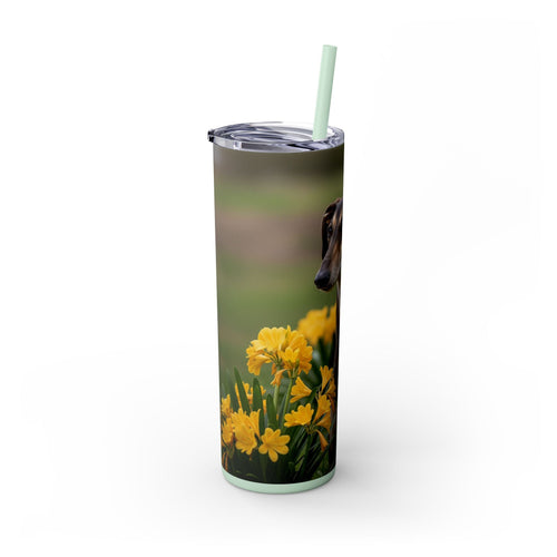 Skinny Tumbler with Straw – 20 oz Stainless Steel Cup