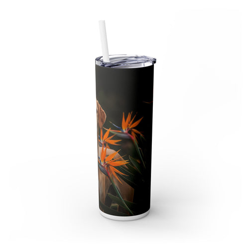 Skinny Tumbler with Straw – 20 oz Stainless Steel Cup