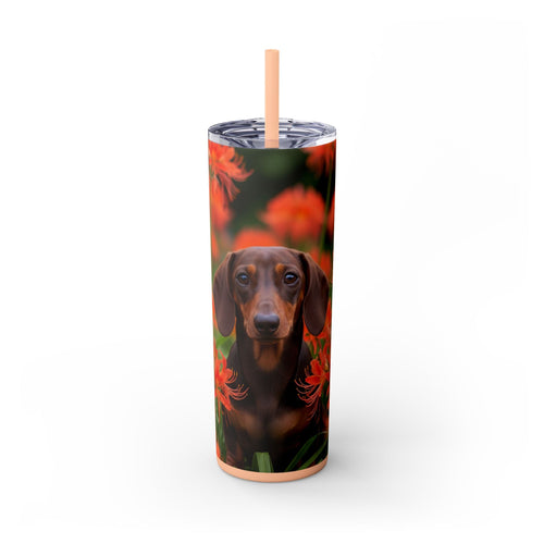Skinny Tumbler with Straw – 20 oz Stainless Steel Cup
