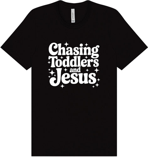 Chasing Toddlers and Jesus Adult Bella Canvas Shirt