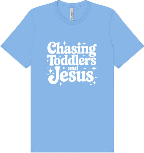 Chasing Toddlers and Jesus Adult Bella Canvas Shirt