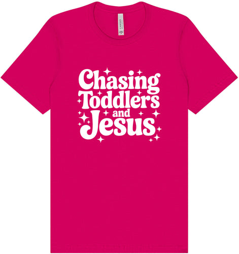 Chasing Toddlers and Jesus Adult Bella Canvas Shirt