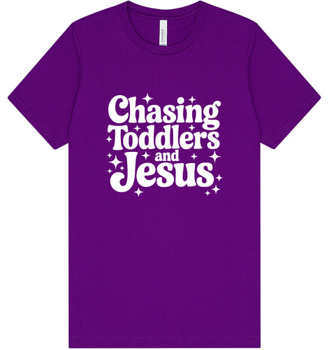 Chasing Toddlers and Jesus Adult Bella Canvas Shirt