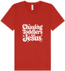 Chasing Toddlers and Jesus Unisex V-Neck Shirt