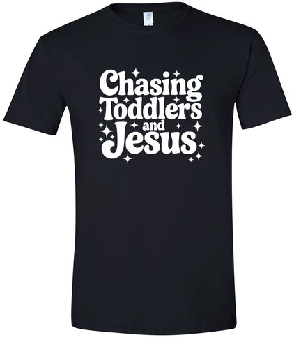 Chasing Toddlers and Jesus Adult Gildan Soft Shirt