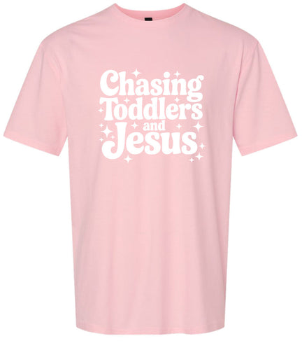 Chasing Toddlers and Jesus Adult Gildan Soft Shirt