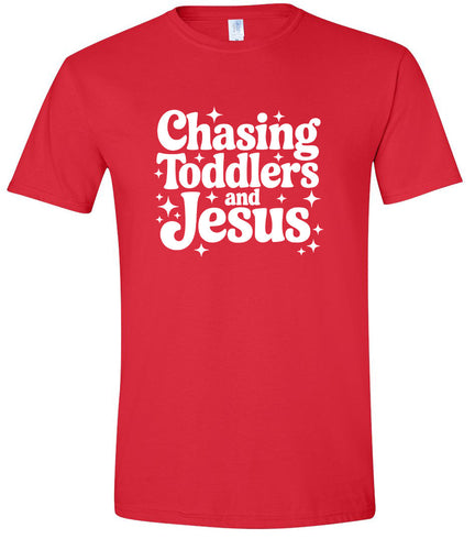 Chasing Toddlers and Jesus Adult Gildan Soft Shirt
