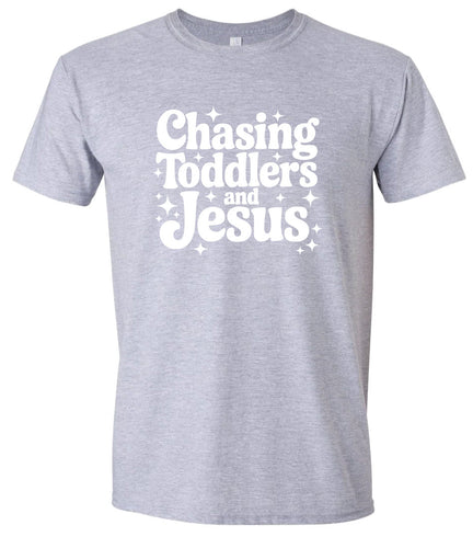 Chasing Toddlers and Jesus Adult Gildan Soft Shirt