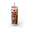 Skinny Tumbler with Straw – 20 oz Stainless Steel Cup