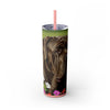 Skinny Tumbler with Straw – 20 oz Stainless Steel Cup