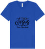 Try Jesus, Not Me Unisex V-Neck Shirt