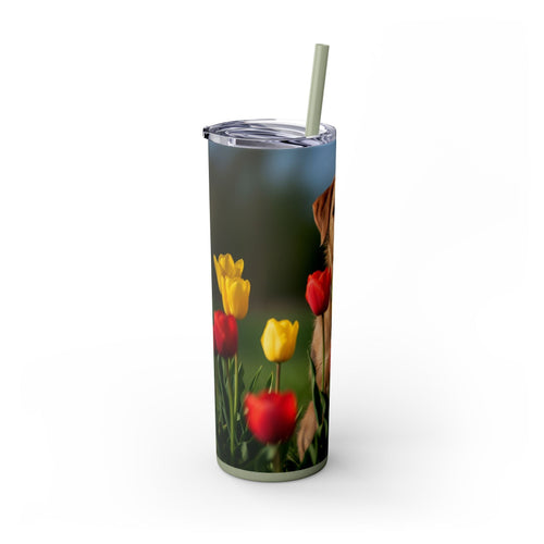 Skinny Tumbler with Straw – 20 oz Stainless Steel Cup