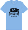 Jesus Loves You, I'm Trying Adult Bella Canvas Shirt